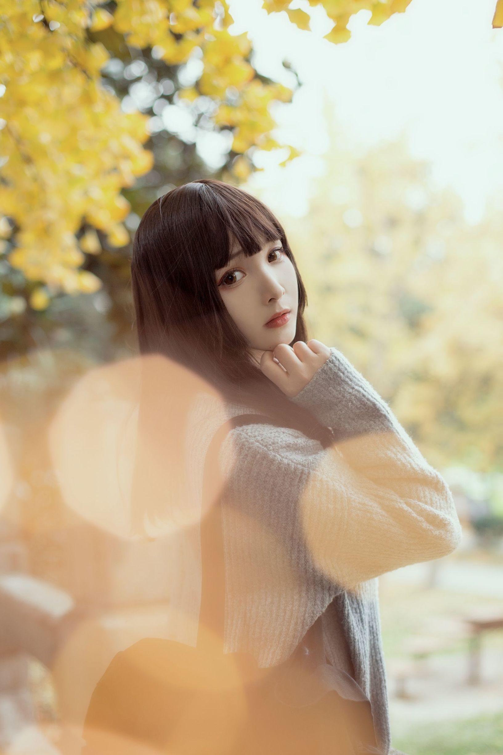 [Cosplay写真]二次元美女古川kagura银杏树下插图6